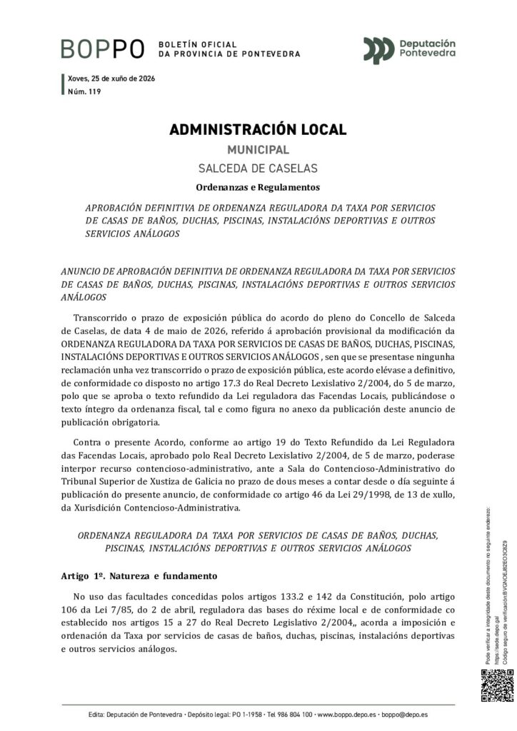 thumbnail of 2026.06.25 ORDENANZA REGULADORA DA TAXA POR SERVIZOS DE CASAS DE BAÑOS, DUCHAS, PISCINAS, INSTALACIÓNS DEPORTIVAS E OUTROS SERVIZOS ANÁLOGOS